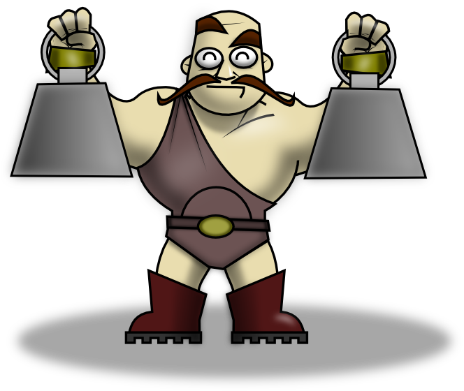 Strong Man Clipart - Letra Ge (664x560), Png Download