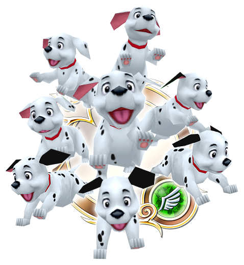 101 Dalmatians Some Of The Ninety-nine Puppies Living - Kingdom Hearts 101 Dalmations (478x520), Png Download