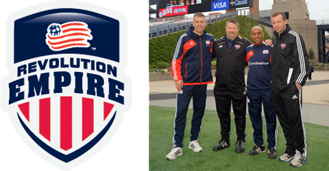 The New England Revolution Has Formed A Strategic Partnership - Empire United Soccer Logo (480x250), Png Download