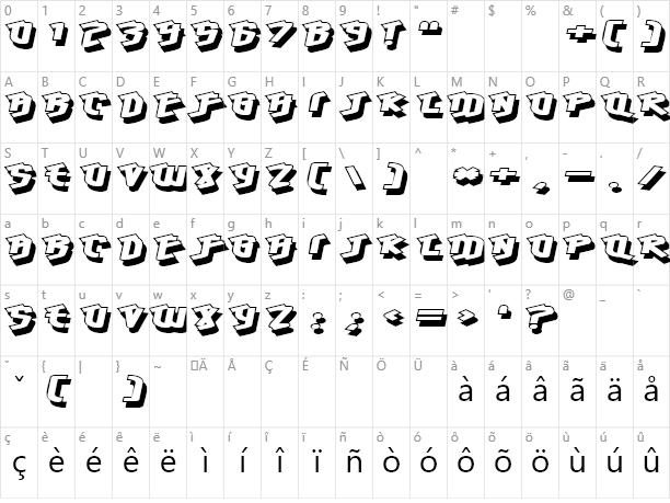 3d Hawkeye Example Hawkeye Character Map - Font Ninja (612x459), Png Download