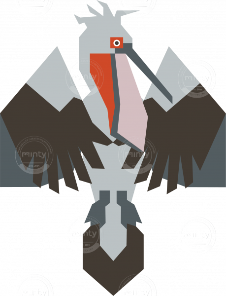 Dalmatian Pelican - Illustration (459x600), Png Download