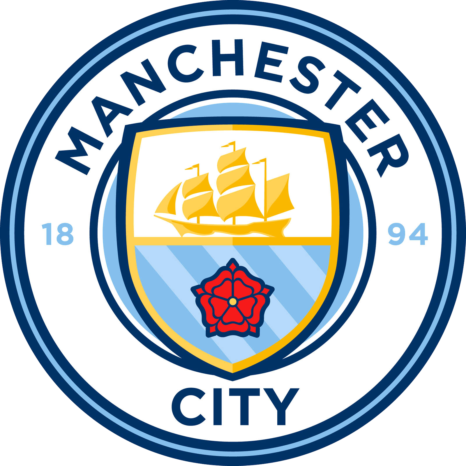 Manchester City 2016 - Manchester City Logo (1600x1600), Png Download