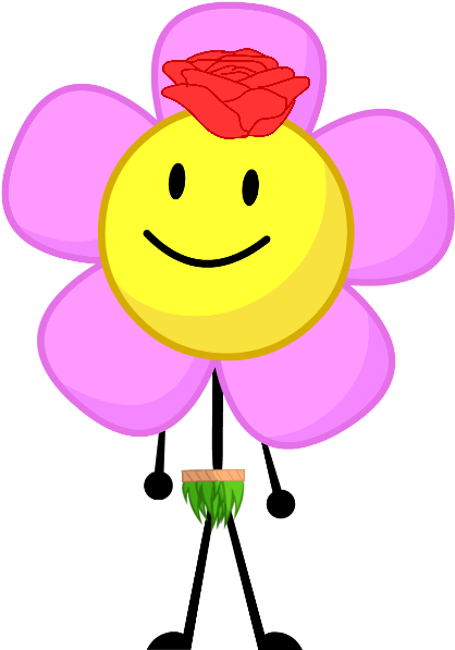Hawaii Flower - Bfdi Robot Flower (449x612), Png Download