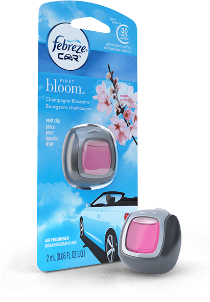 Febreze Clip On Car Freshener Anti Tobacco (410x627), Png Download