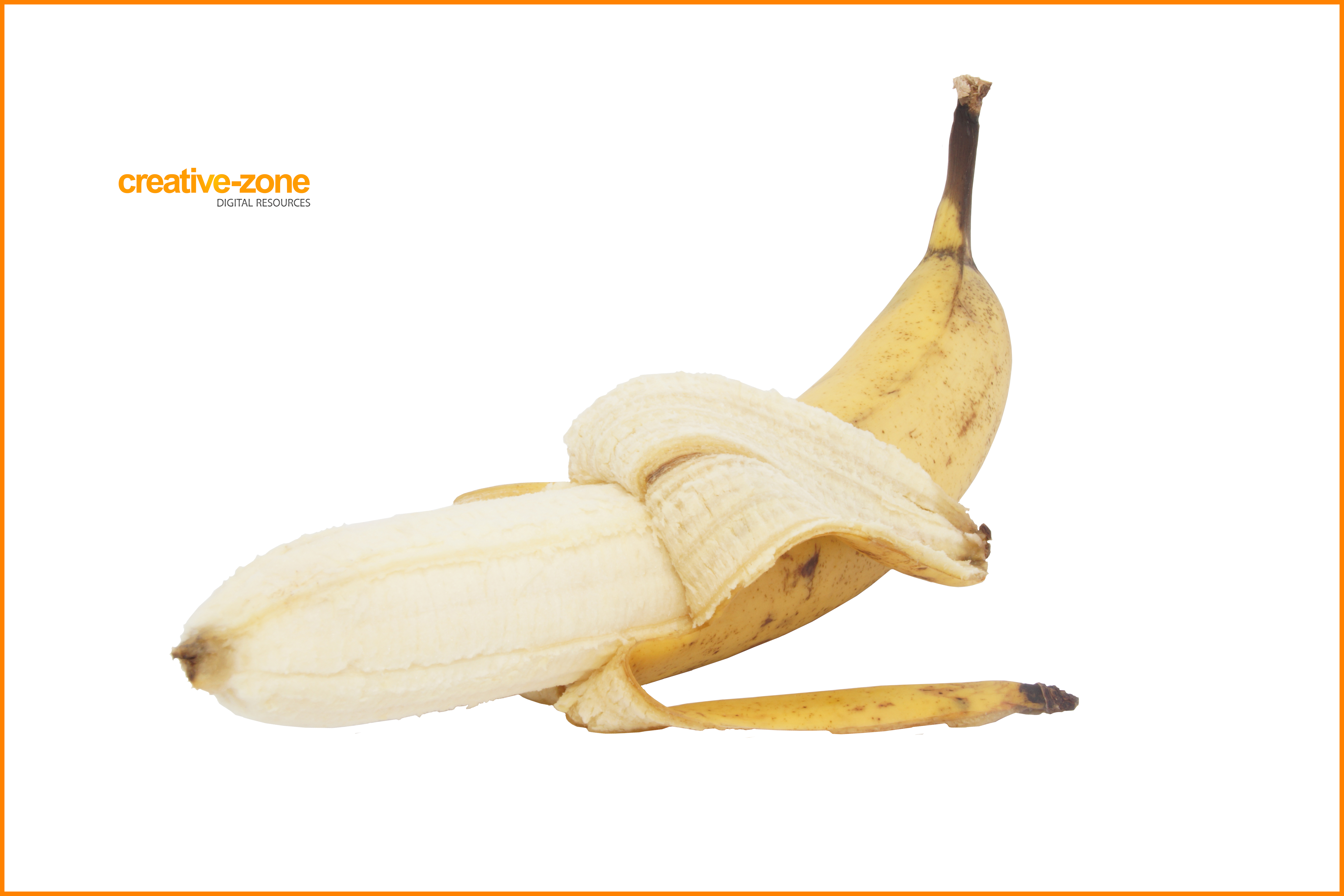 Half Peeled Banana, Transparent - Half Peeled Banana Transparent (6030x4020), Png Download