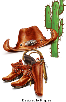 Vector Cowboy Supplies, Cartoon Cowboy Hat, Cartoon - Cowboy (360x360), Png Download