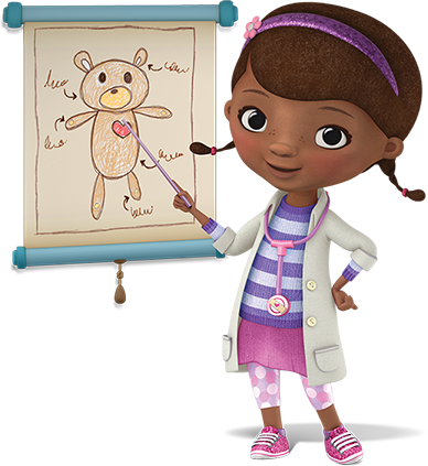 Doc Mcstuffins Logo Png - Disney Junior 1000 Stickers [book] (388x423), Png Download