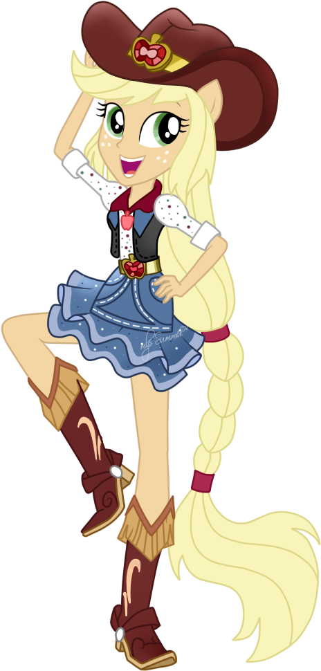 Summer2002, Beautiful, Boots, Clothes, Cowboy Boots, - Mlp Eg Applejack Dance Magic (543x981), Png Download