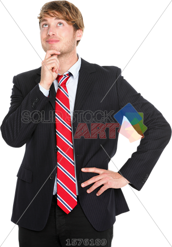 Stock Photo Of Pensive Handsome Brunet Asian Businessman - Businessperson (340x487), Png Download