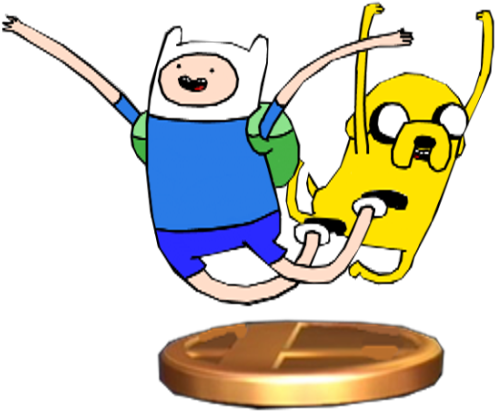 Finn & Jake Trophy - Super Smash Bros Melee Pucca (655x480), Png Download