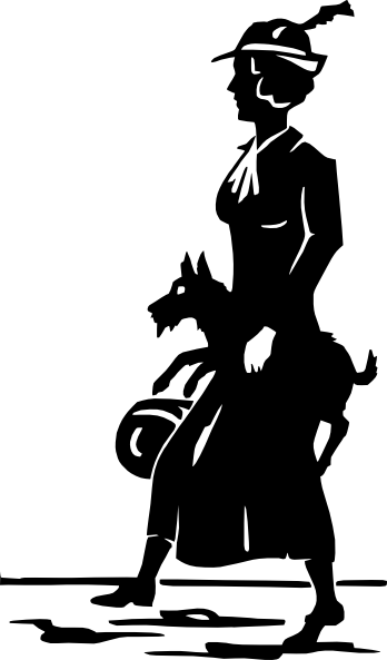 Леди Силуэт Png (348x593), Png Download