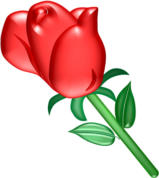 Ideal Red Rose Clip Art Clip Art Red Rose - Rose Gif Clip Art (437x472), Png Download