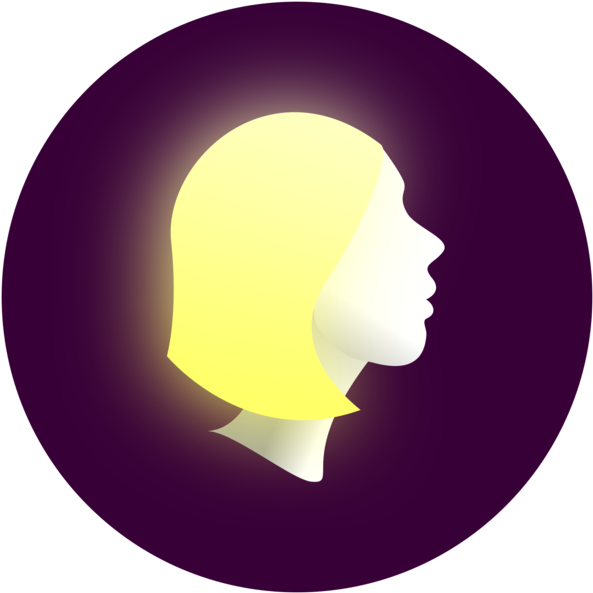 Blond Female Face - Circle (750x750), Png Download