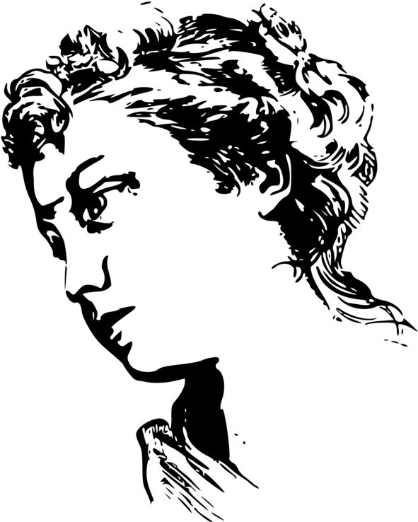 Face Drawing Woman Computer Icons Silhouette - Illustration (630x750), Png Download