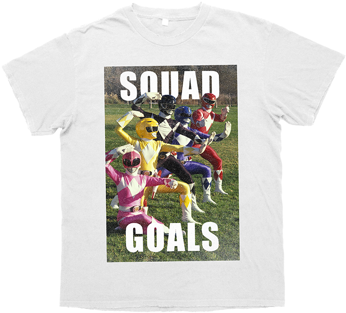 Squad Goals Power Rangers Tee - 2017 Power Rangers Toys Back (720x720), Png Download