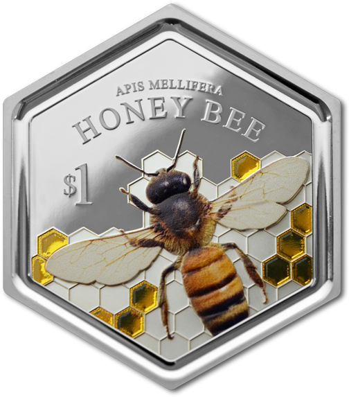 2016 New Zealand Honey Bee Silver Proof Coin - New Zealand Honey Bee Coin (600x600), Png Download