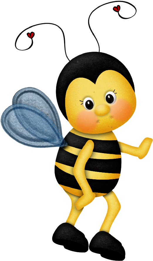 Material Para La Escuela, Bichos, Insectos, Flores, - Abejitas Tiernas (530x900), Png Download