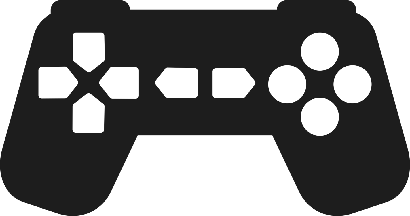 Xbox 360 Controller Xbox One Controller Game Controllers - Game Controller Silhouette Png (1424x750), Png Download