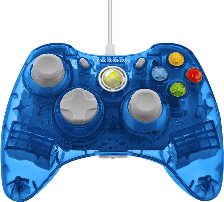 The Widest Range Of Leading Tech Brands Xbox 360 Pdp - Pdp Rock Candy Wired Controller For Xbox 360 - Blueberry (800x800), Png Download