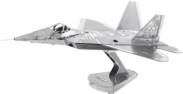 Picture Of F-22 Raptor - Metal Earth 3d Laser Cut Lockheed Martin Plane Models: (620x362), Png Download