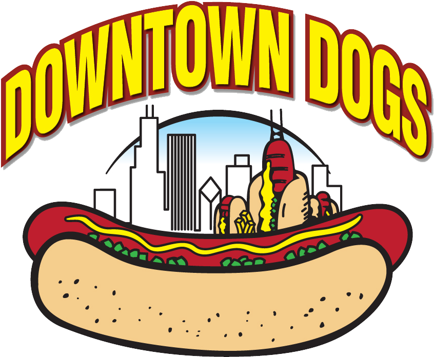 Food Clipart Chicago-style Hot Dog Downtown Dogs Png - Downtown Dogs (846x696), Png Download