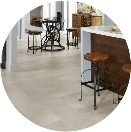 Luxury Vinyl Tile Floor Showcases A Mix Of Light And - Mannington Adura Meridian Glue Down Resilient 6" X (450x450), Png Download