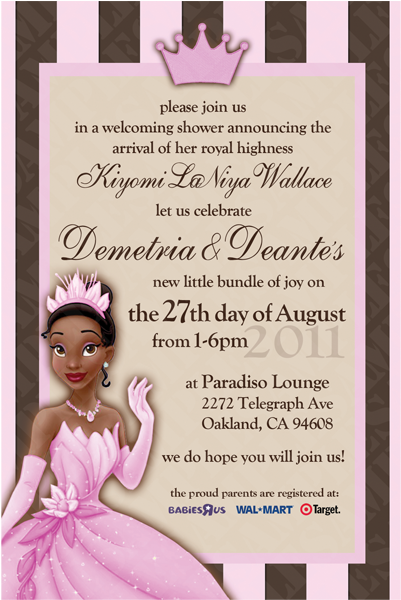 Princess & The Frog Invitation - Princess And The Frog Invitation (600x600), Png Download