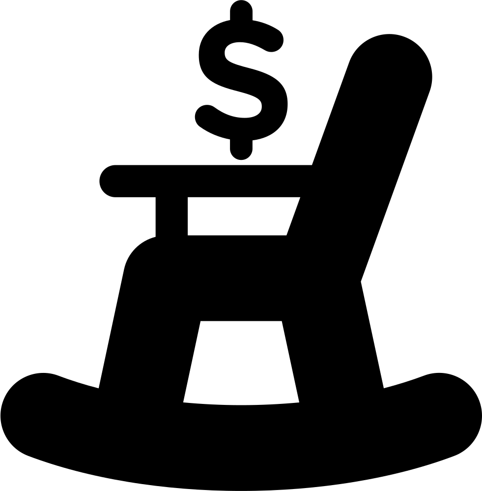 Dollar Sign Silhouette At Getdrawings - Rocking Chair Icon Png (981x998), Png Download
