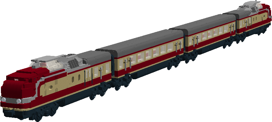 Old Tee Trans Europ Express Vt11 Train - Scale Model (1200x716), Png Download
