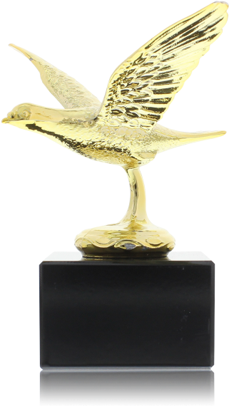 Metal Figure Flying Pigeon 13,0cm - Falconiformes (900x600), Png Download