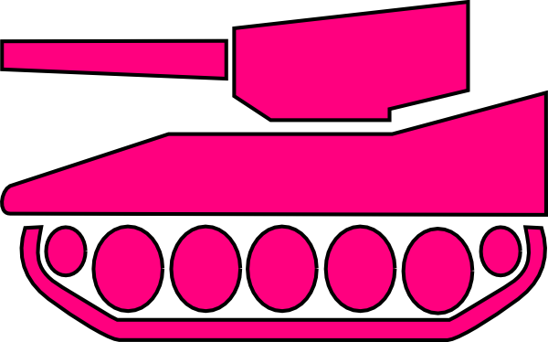 Hot Pink Tank Clip Art - Gambar Tank Animasi (600x374), Png Download
