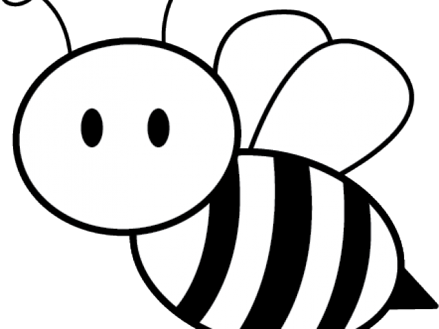 Outline Image Of Honey Bee (640x480), Png Download
