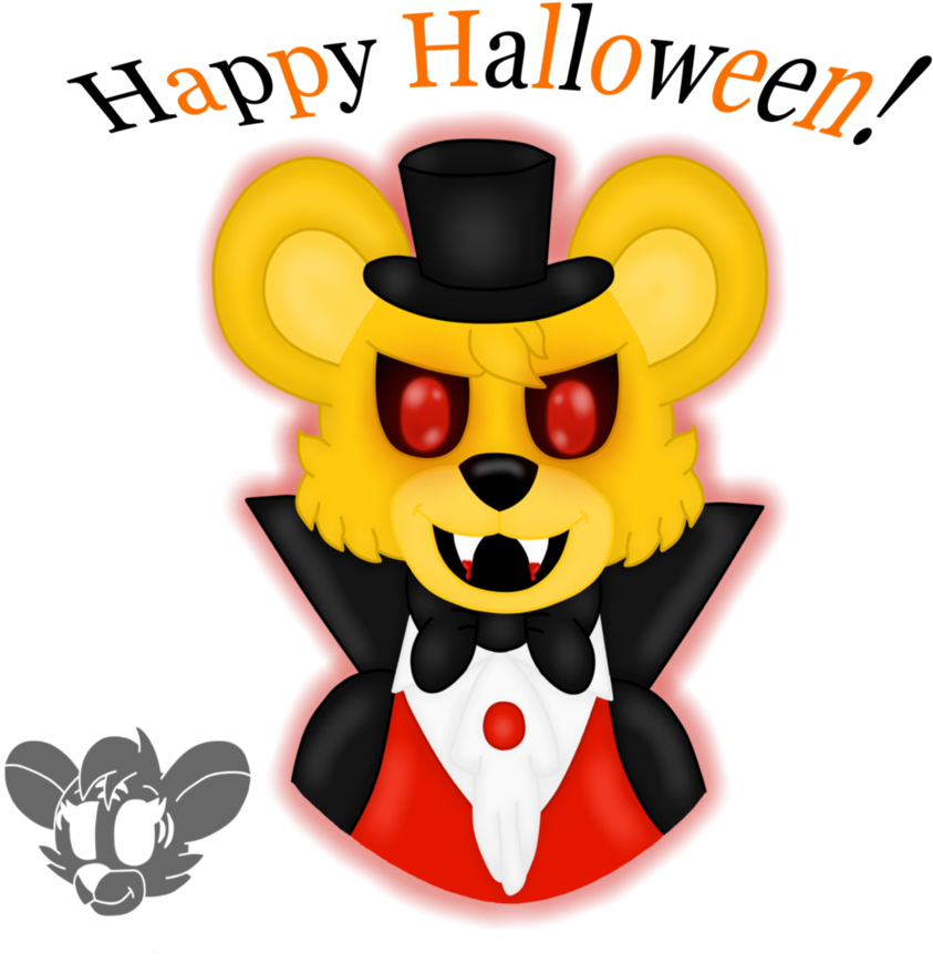 Happy Halloween With Goldie By Thetigressflavy On Deviantart - Five Nights At Freddy's (889x898), Png Download