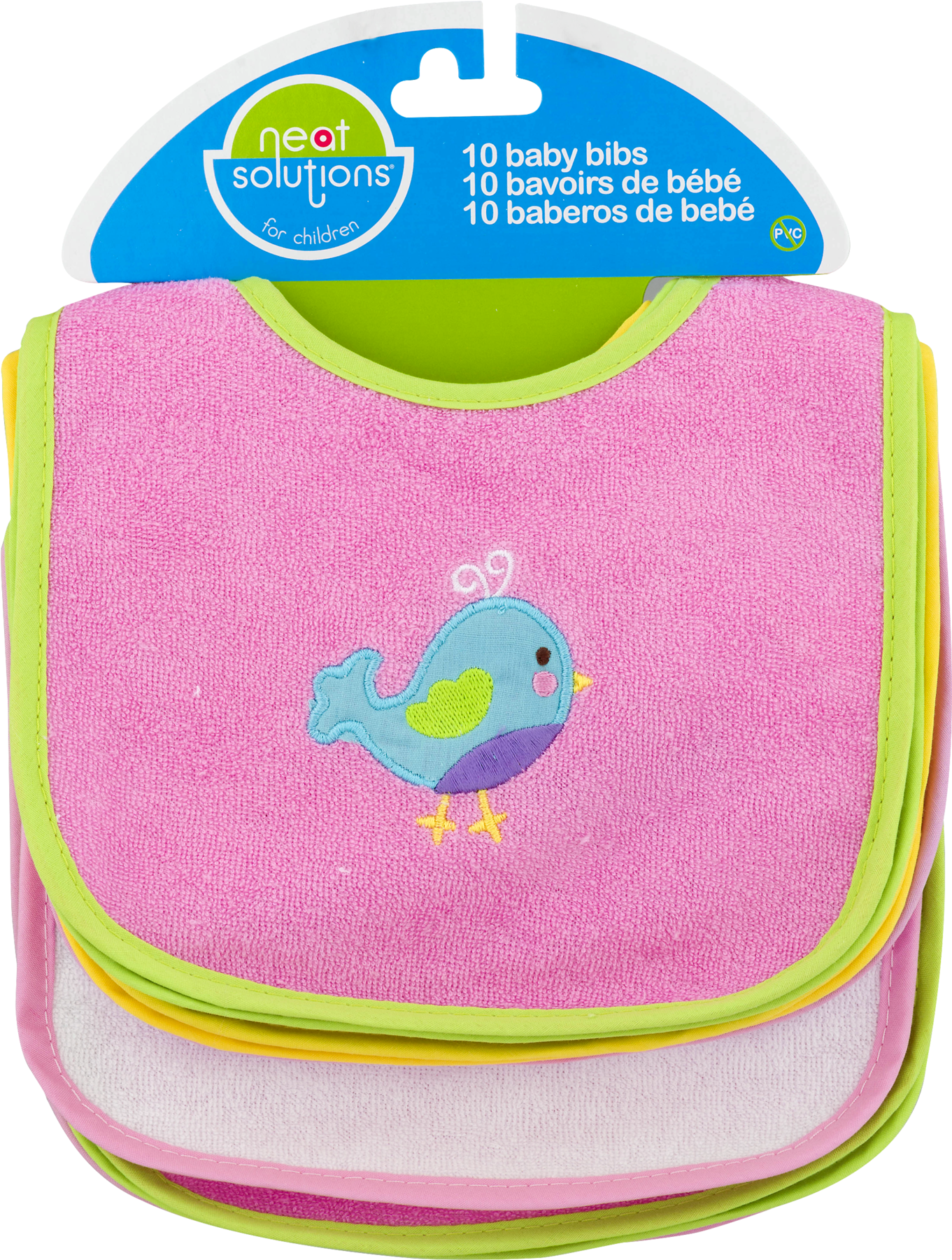 Neat Solutions 4pk Att Sayings Knit Terry Bib Set (1800x1800), Png Download