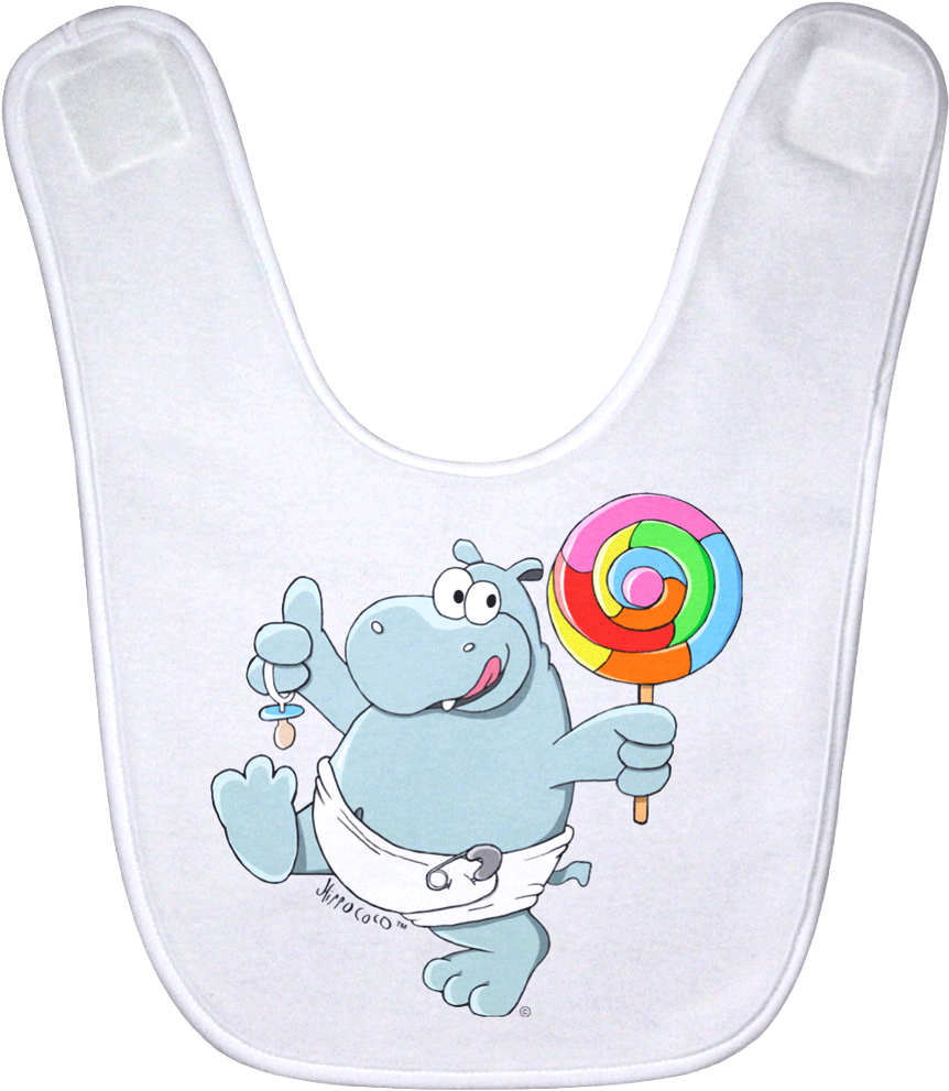Lollipop Baby Bib - Cartoon (1000x1000), Png Download