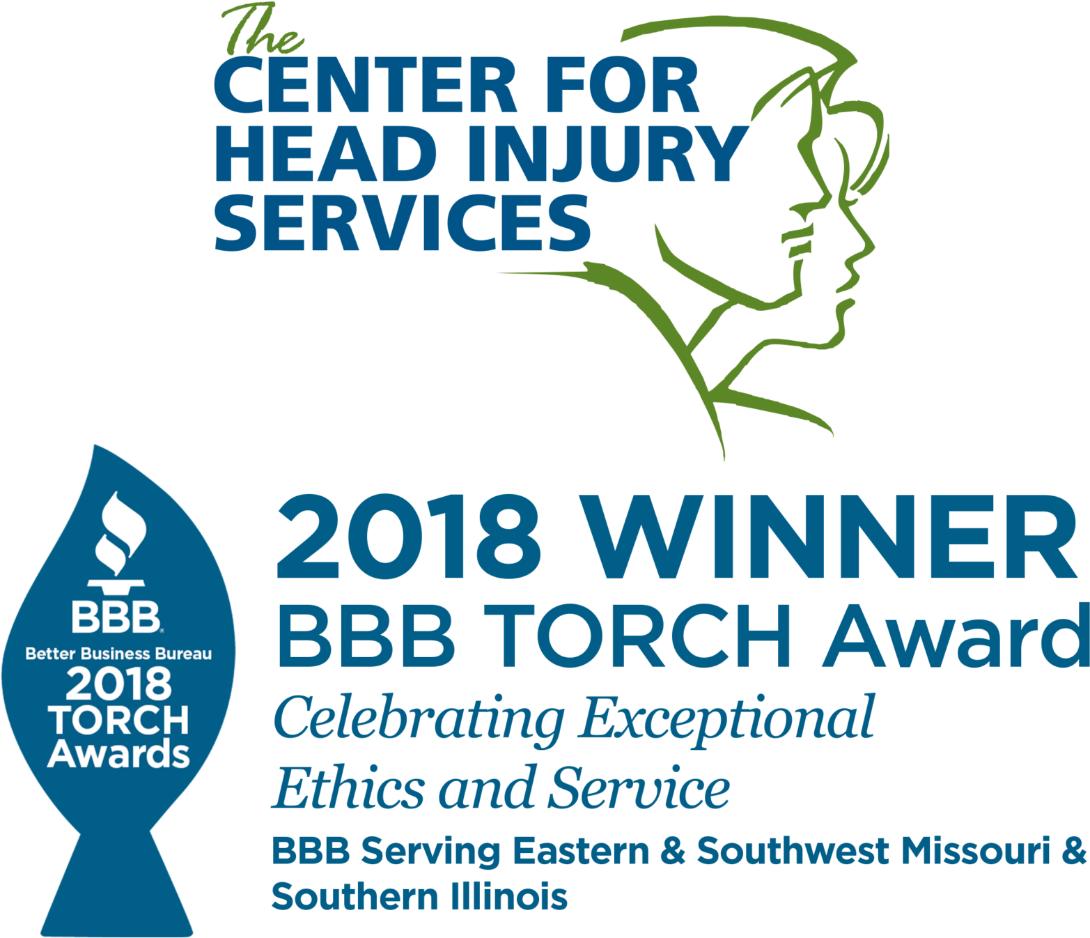 Chis Torch Logos Web - Center For Head Injury Services (1600x1367), Png Download