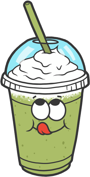 Green Clipart Milkshake - Milk Shake Cartoon Sticker (600x599), Png Download