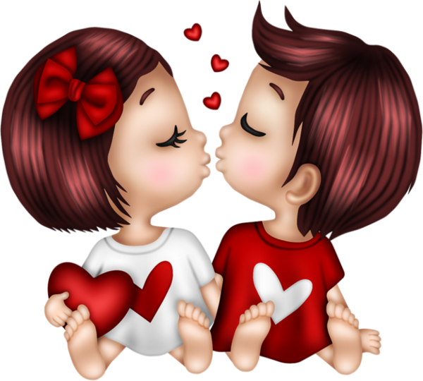 St Valentin - Couple Saint Valentin Png (600x540), Png Download