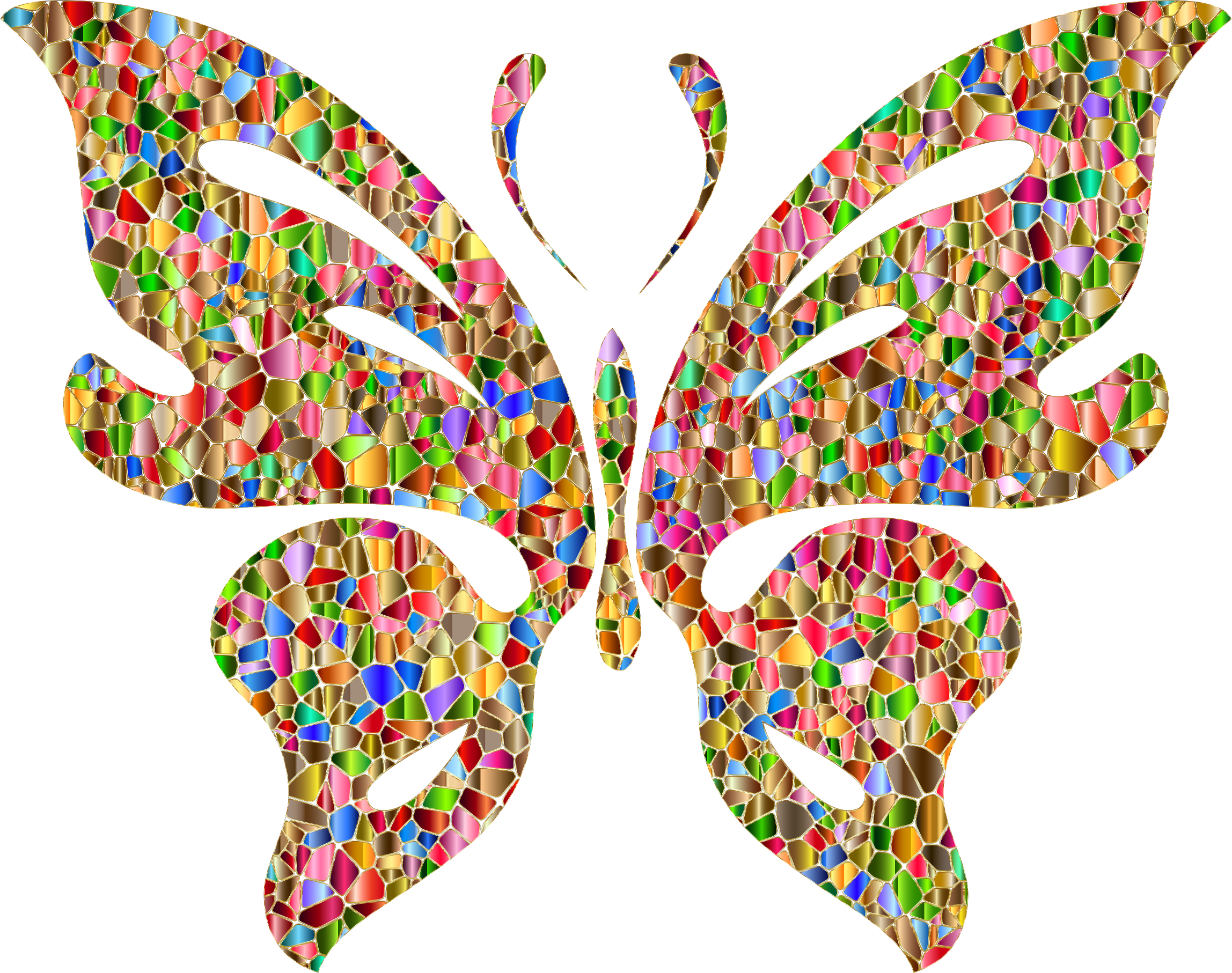 Butterfly Clipart With Beige Background - Gambar Kolase Kupu Kupu (2296x1814), Png Download