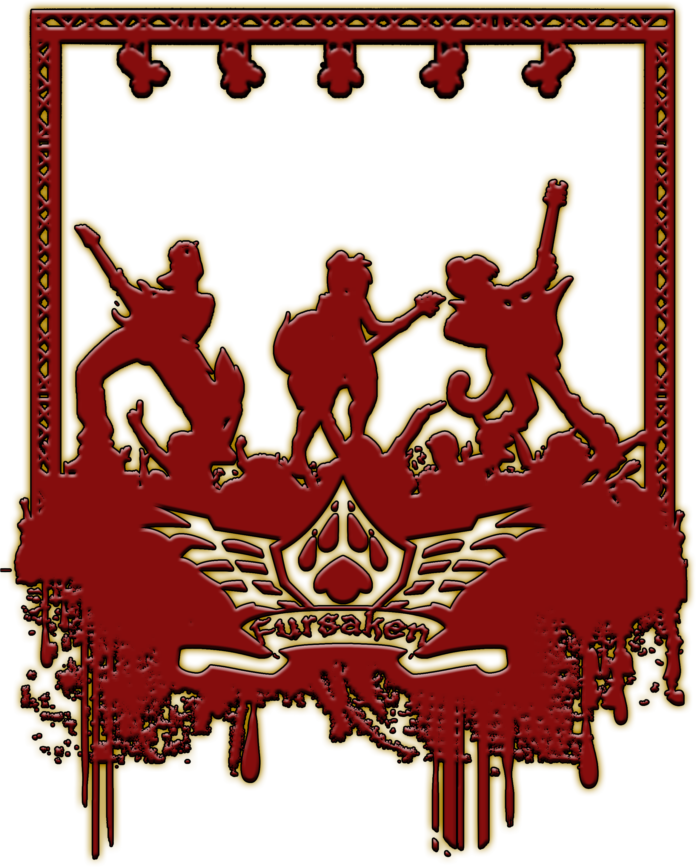 Fursaken Is A Furry Themed Heavy Metal Band, Drawing - Crest (2400x2954), Png Download