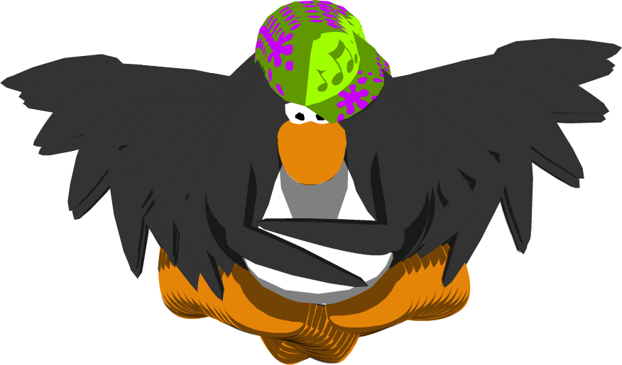 Music Splatter Hat Special Dance Frames - Club Penguin Dance Hat (876x515), Png Download