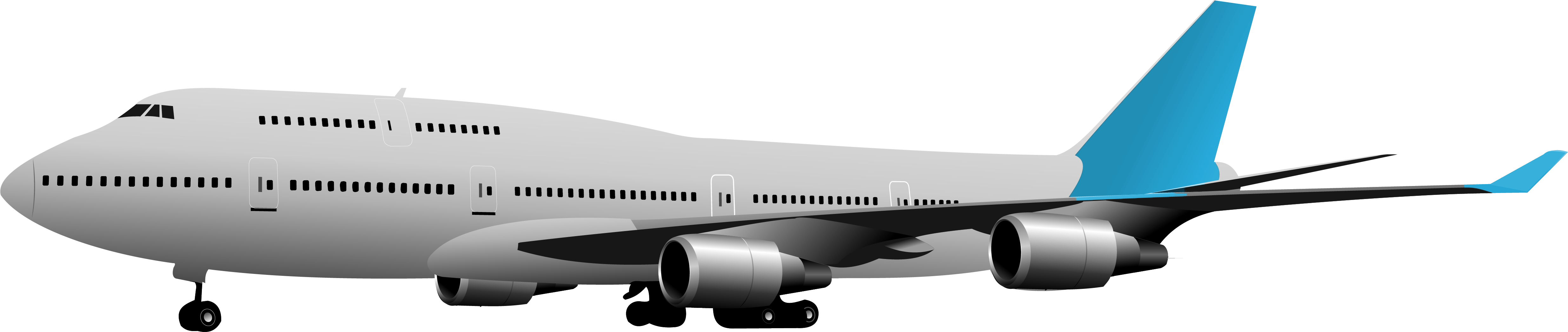 Plane Png Transpa Clipart Airplane - Boeing 747 No Background (5320x1535), Png Download