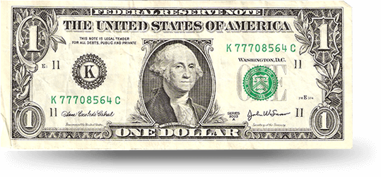 Dollar - Series 2017 Federal Reserve Notes (539x251), Png Download