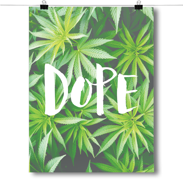 Marijuana Leaf - Inspired Posters Dope - Marijuana Leaf Poster Size (600x600), Png Download