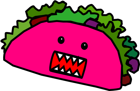 Taco Clip Art Taco Image - Cartoon Tacos (600x475), Png Download