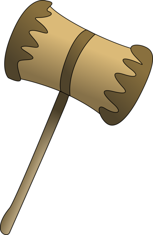 Wooden Mallot Clip Art Free Vector - Clipart Mallet (390x597), Png Download