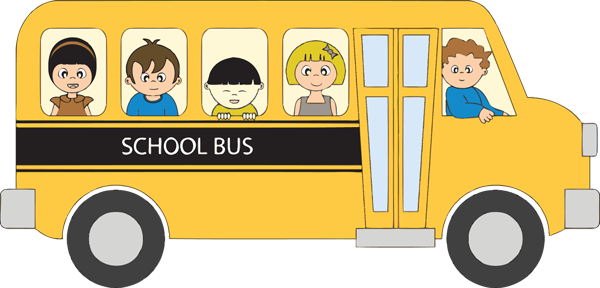 Vector Transparent Clipart Christmas Free On - School Bus Clipart For Kids (600x288), Png Download