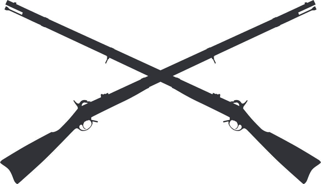 Rifle Clipart Musket - Crossed Guns Png (1024x590), Png Download
