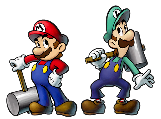 Their Costume Consists Of A Pair Of Felt Blue Overalls - Mario And Luigi Bowser's Inside Story Mario (551x406), Png Download