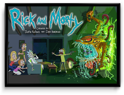 Rick And Morty Poster - Rick And Morty Aqua Teen Hunger Force (480x370), Png Download